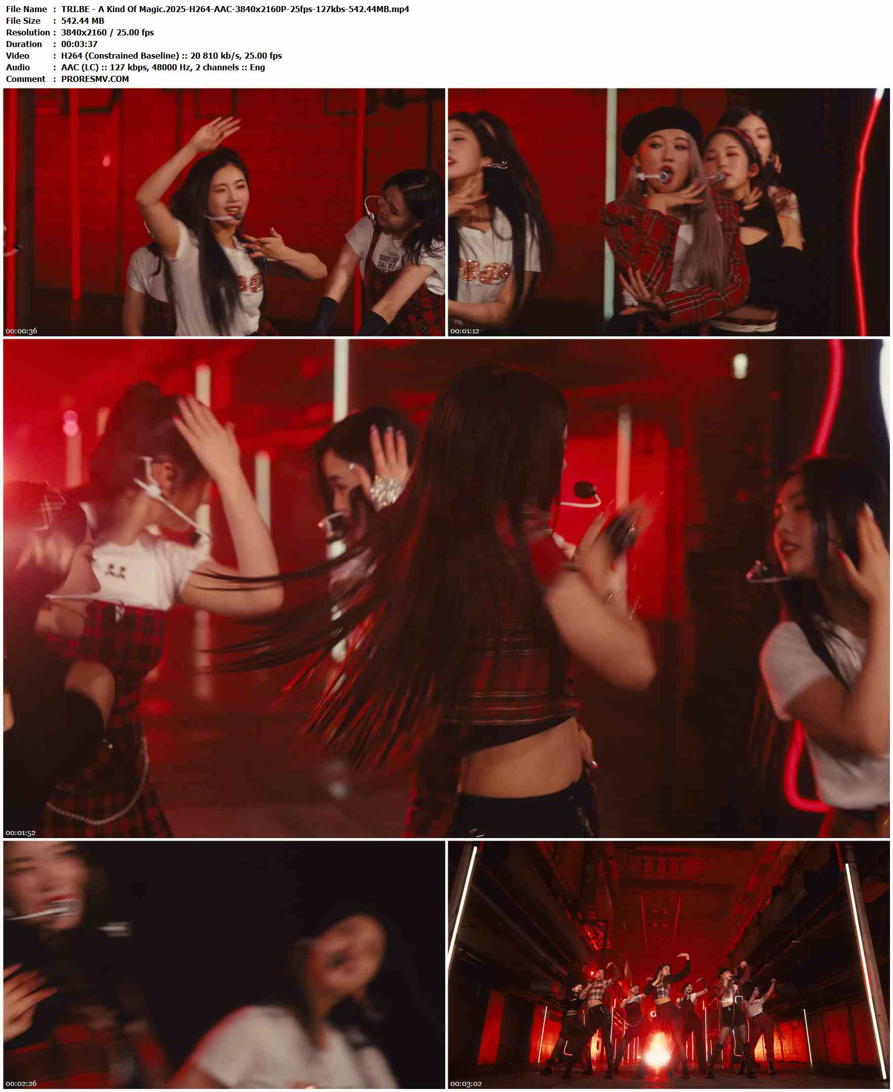 TRI.BE - A Kind Of Magic.2025-H264-AAC-3840x2160P-25fps-127kbs-542.44MB官方MV_高清MV